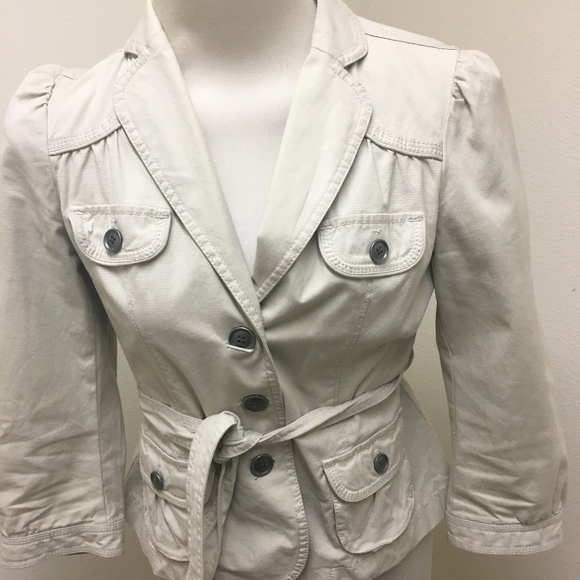 Loft Jackets & Blazers - Loft Khaki Tan Belted Jacket Size S